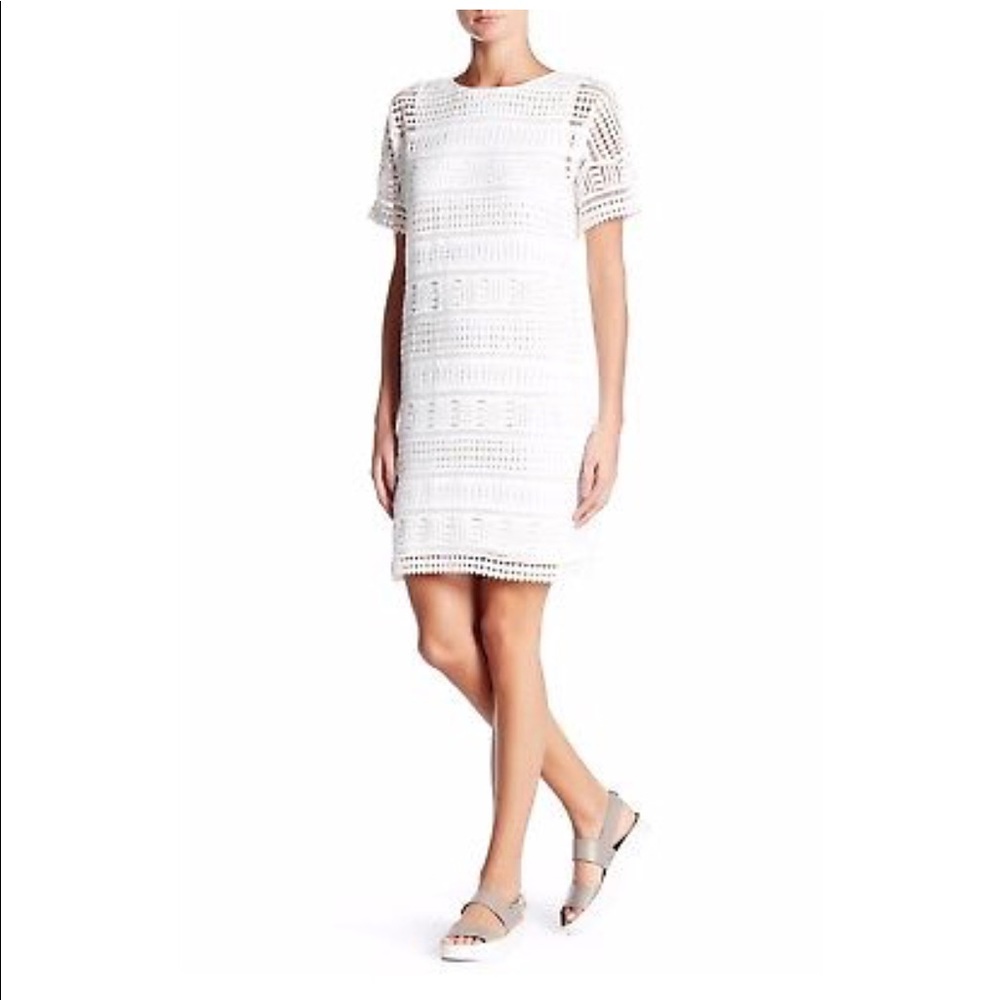 Vince crocheted white dress.